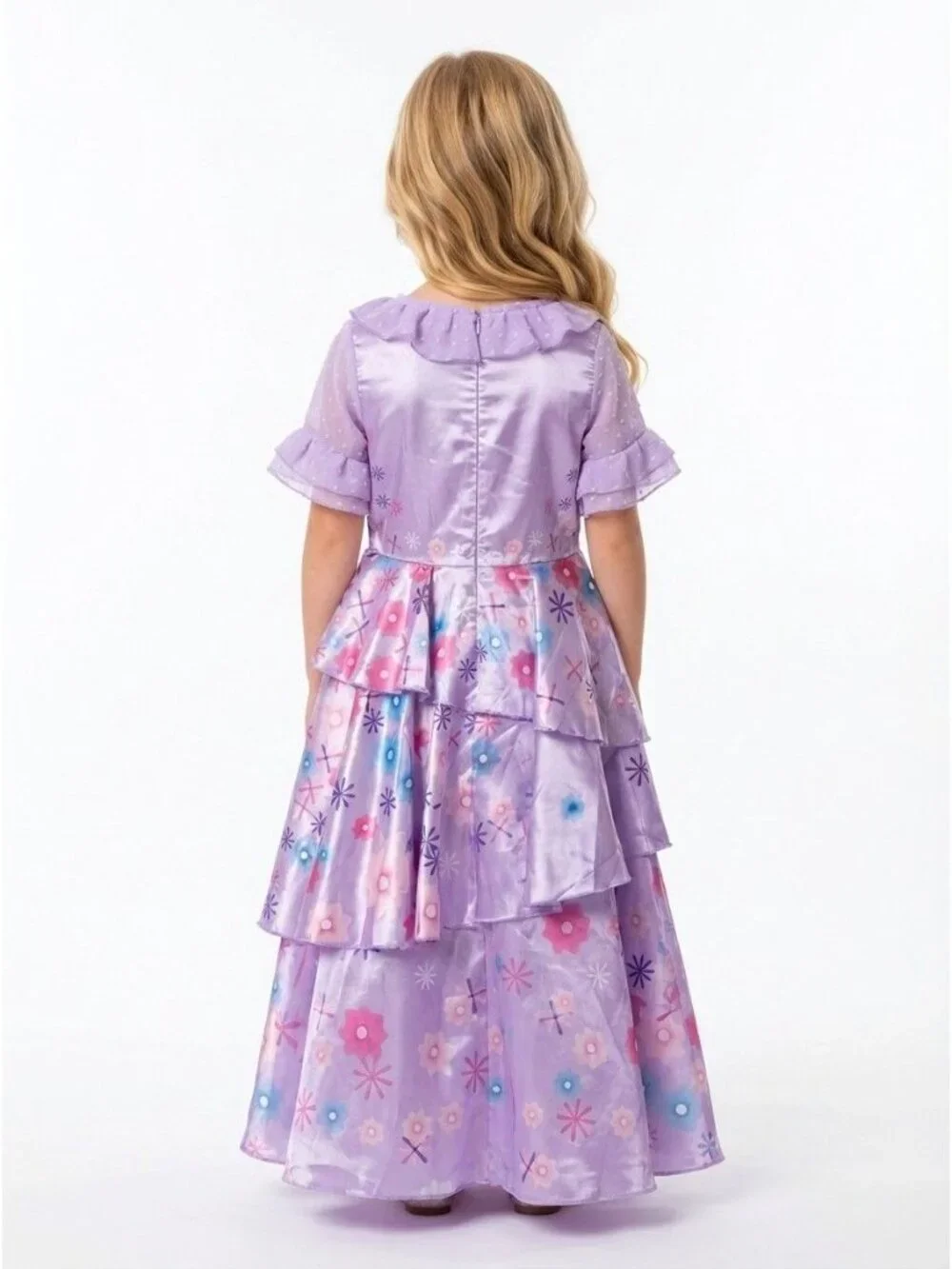 Girls Lavender Floral Princess Dress